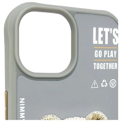 8. Nimmy Cool&Cute 2.0 Bear Case for iPhone 15 - Gray
