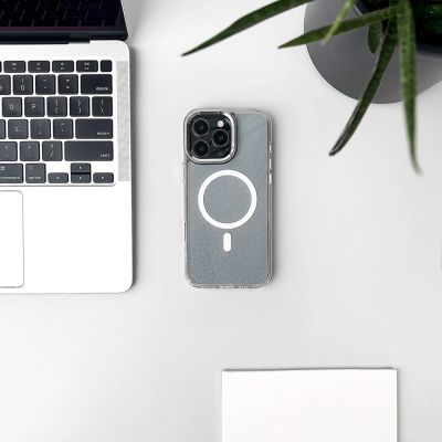 4. Glitter Case for Samsung Galaxy S26, MagSafe Compatible - White