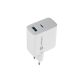 6. NATEC CHARGER RIBERA GAN 1X USB-A + 1X USB-C 65W WHITE NUC-2144