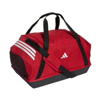 3. adidas Tiro Duffle Large Sports Bag with Bottom Compartment, Red JY7950