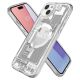 6. Spigen Ultra Hybrid Mag Case with MagSafe for iPhone 15 Plus - White (Zero One Pattern)