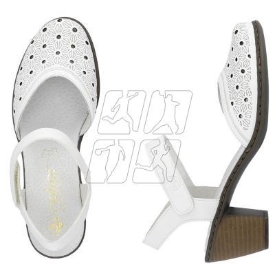 8. Comfortable leather sandals Rieker W RKR650 white