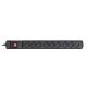 2. Activejet COMBO surge protector strip 9 gn/3m/cz (10A; 2300W) 3m; black