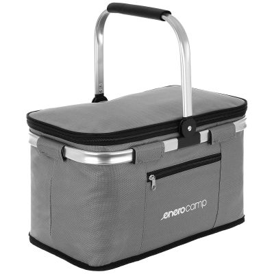 5. FOLDABLE THERMAL TOURIST BASKET 24L GREY ENERO CAMP