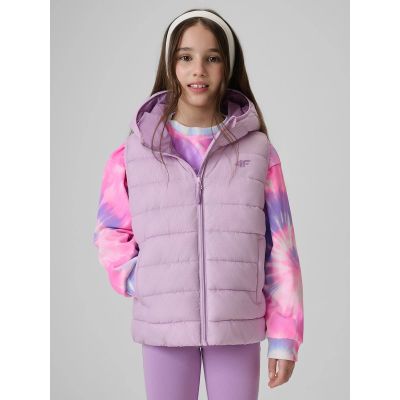Girls' vest with synthetic filling 4F 4FJRSS26TVJAF396-52S