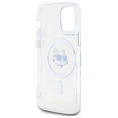 7. Karl Lagerfeld IML Metal Choupette Head MagSafe iPhone 12 Case - White