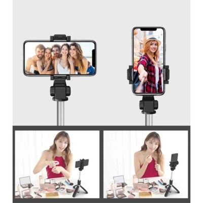 7. Tech-Protect L02S Bluetooth selfie stick with tripod up to 72cm - black
