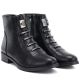 8. Women's black flat ankle boots M.Daszyński SA62-126