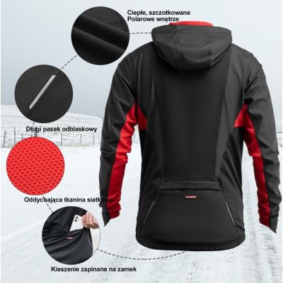 3. Rockbros unisex sports winter jacket black M
