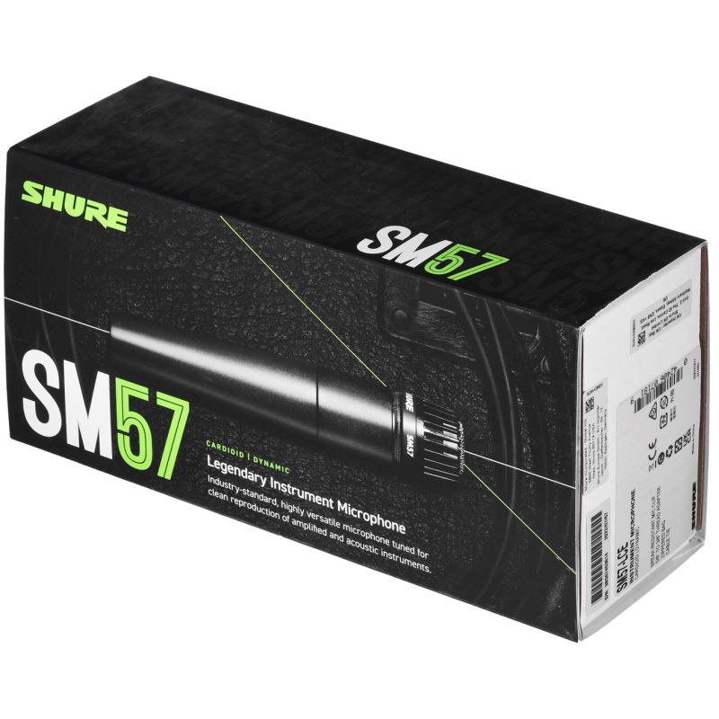 8. Shure SM57-LCE - Dynamic, cardioid, instrument, voice-over microphone.