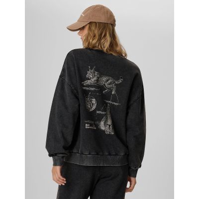 2. Women's loose sweatshirt with print 4F 4FKAW26TSWSF3185-20S