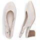 15. Beige leather open-toe pumps Rieker 44651-60