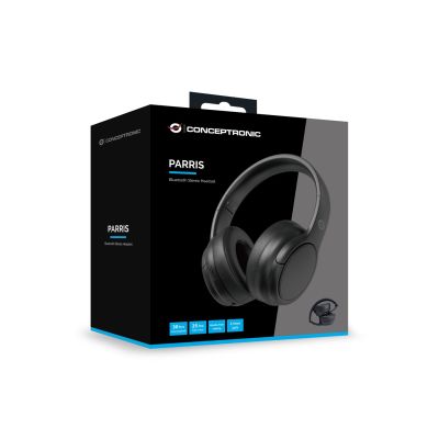 5. Conceptronic PARRIS03B Headphones/Headset Wired & Wireless Headband Bluetooth Calls/Music Black