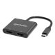2. Manhattan 154321 Cable Adapter 0.15m USB Type-C 2 x HDMI Black