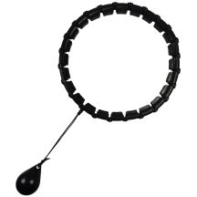 Hula Hoop with Massager and Weights, Black, Energo Fit
