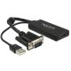 3. DeLOCK 0.25m VGA+USB2.0-A/HDMI 0.25 m VGA (D-Sub) + USB Black