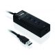 Hub IBOX USB 3.0 BLACK 4-PORTS IUH3FB (4x USB 3.0; black)