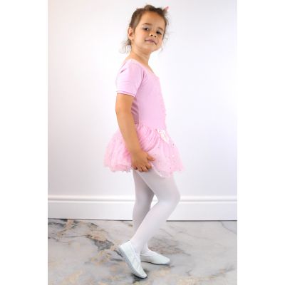 7. Jr Nazo Leather Dance Ballet Shoes with Elastic Bands White