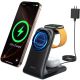 2. Joyroom JR-W15 Wireless Charger 3 in 1 Charging Station with MagSafe - Black