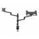 16. GEMBIRD ADJUSTABLE DESK ARM/MONITOR HOLDER + NOTEBOOK STAND 17-32, VESA 100X100MM, UP TO 8 KG