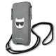2. Karl Lagerfeld Saffiano Ikonik Choupette Head Phone Bag - Gray