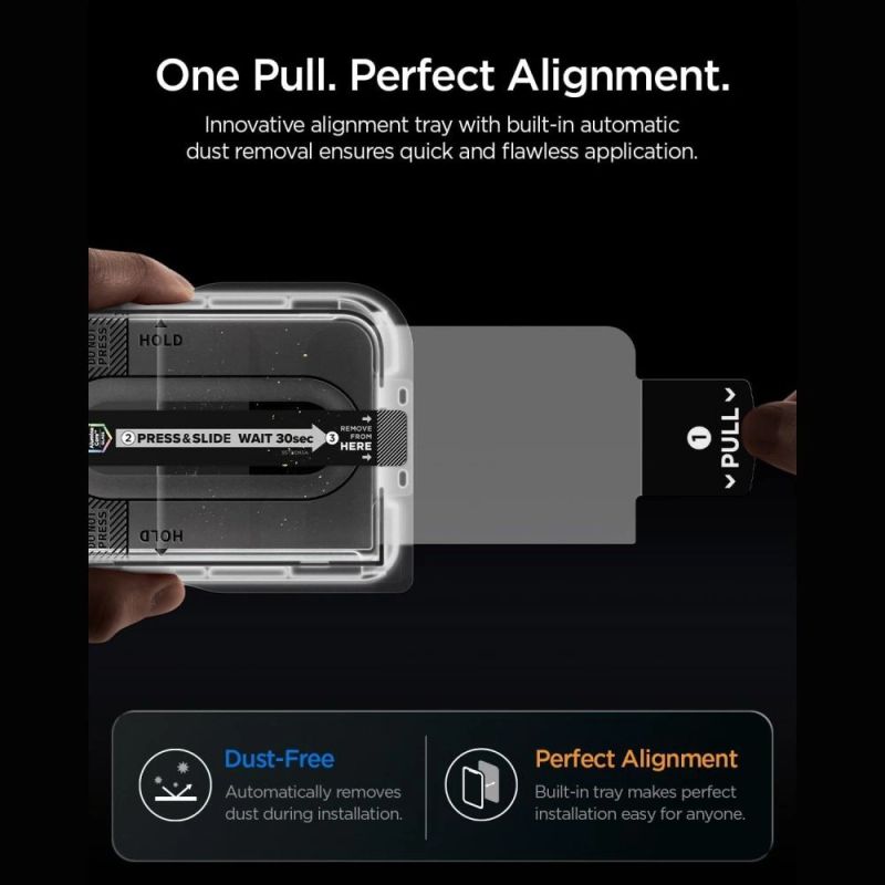 6. Spigen Glas.tR EZ Fit Pro HD AC 2-Pack Privacy Tempered Glass for iPhone Duo