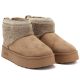 4. Big Star UU274169 Women's Waterproof Beige Platform Snow Boots