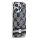 4. DKNY IML Checkered Mono Pattern & Printed Stripes MagSafe Case for iPhone 15 Pro Max - Black