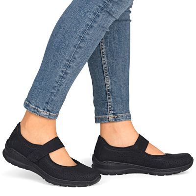 6. Rieker N4299-00 women's black velcro shoes
