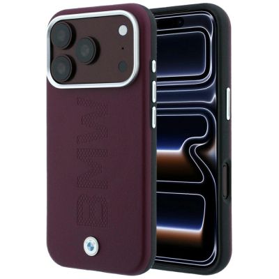 BMW Sign Centered Deboss MagSafe Case for iPhone 17 Pro / 18 Pro - Burgundy
