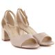 4. Women's beige and gold heeled sandals Potocki LE20339