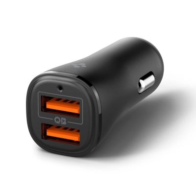 3. Spigen Essential EV302 30W 2-Port USB-A Car Charger - Black