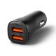 3. Spigen Essential EV302 30W 2-Port USB-A Car Charger - Black