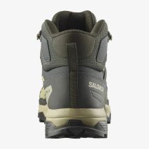 Salomon X Ultra 5 Mid GTX hiking shoes - peat/gray green/blue