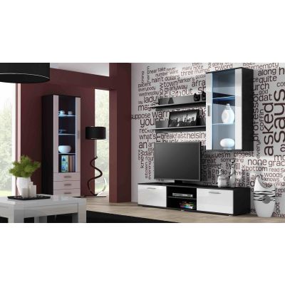 3. SOHO hanging display cabinet, white/black gloss