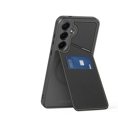 15. Dux Ducis Rafi II Case for Samsung Galaxy S25+ with Stand and Wallet - Black