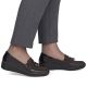 12. Rieker 53771-25 women's leather wedge shoes, comfortable brown