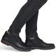 5. Men's comfortable leather ankle boots, insulated, black, Rieker 10504-00