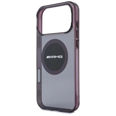 6. Mercedes AMG IML Transparent Bicolor Block MagSafe Case for iPhone 18 Pro Max / 17 Pro Max - Black and Burgundy