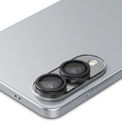 4. Spigen Optik Pro GLAS.TR "Ez Fit" 2-pack Camera Cover for Samsung Galaxy S25 Edge - Black