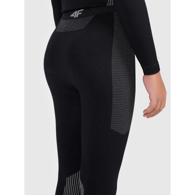 3. Girls' Seamless Thermal Leggings 4F 4FJWAW26USEAF330-20S