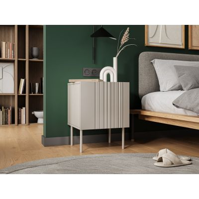 3. Bedside table 2 pcs ISLA 44.5x40x59 cashmere matt