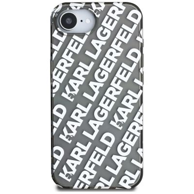 3. Karl Lagerfeld IML Repeat Logo case for iPhone 16e - silver