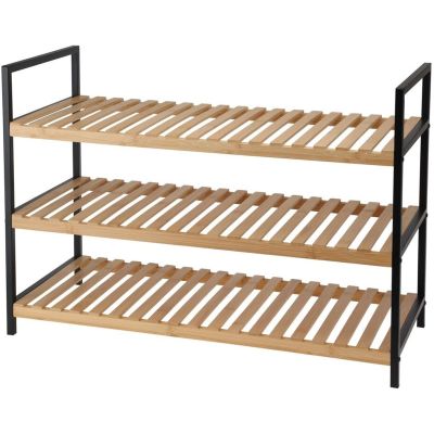 9. SHELF SHELF FOR SHOES 3 LEVELS BAMBOO EXCELLENT HOUSEWARE