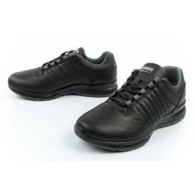 8. Grisport men's Nero avon leather sports shoes black comfortable lightweight