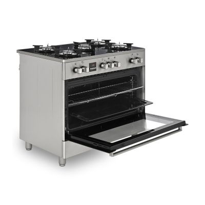 3. Ravanson KWGE-K90 Glass Inox gas-electric cooker