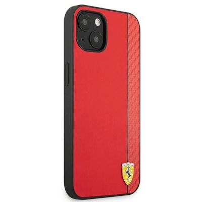 4. Ferrari FESAXHCP13SRE iPhone 13 mini 5.4" red/red hardcase On Track Carbon Stripe