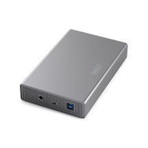 Digitus USB 3.0 Hard Drive Enclosure, 3.5", SATA, 16 TB, Aluminum