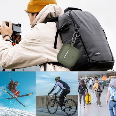 4. Tech-Protect Silicone Hook Case for AirPods 4 - Gray