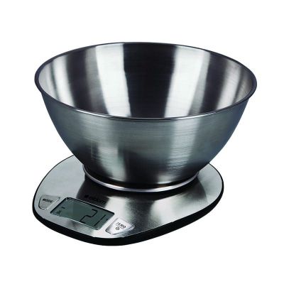 3. ELDOM ELECTRONIC KITCHEN SCALE WK320S RENA ACCURACY 1 G WEIGHT UP TO 5 KG LED DISPLAY STEEL WITH BOWL